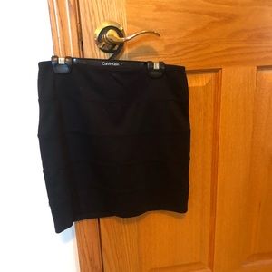 Black Pencil Mini Skirt